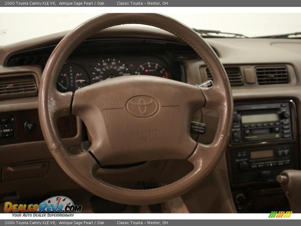 2000 Toyota Camry XLE V6 Antique Sage Pearl / Oak Photo #14