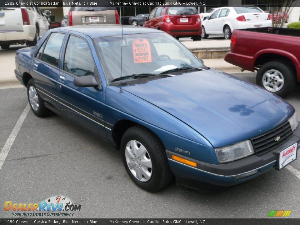 1989 Chevrolet Corsica Sedan Blue Metallic / Blue Photo #5