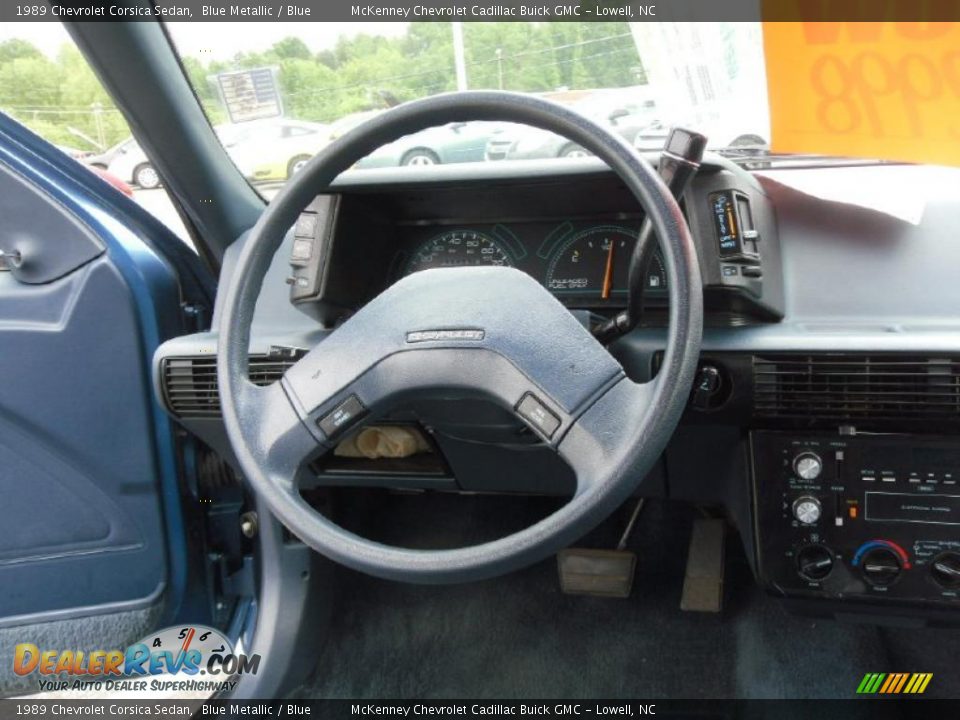 1989 Chevrolet Corsica Sedan Blue Metallic / Blue Photo #12