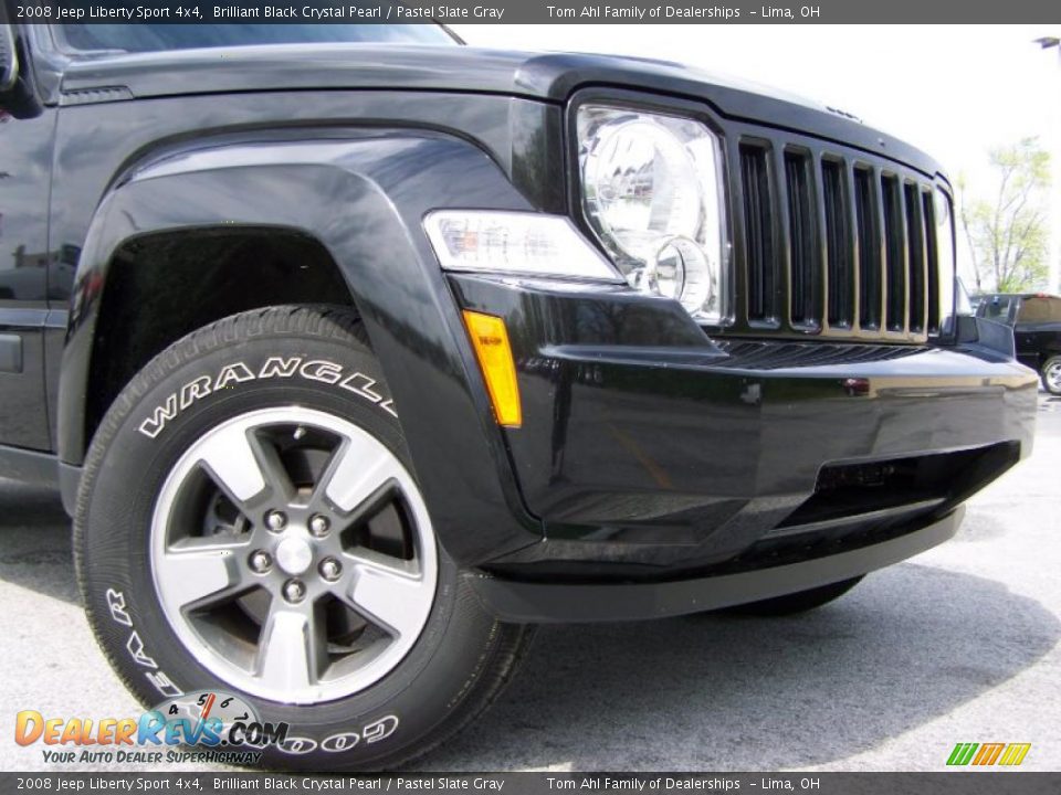 2008 Jeep Liberty Sport 4x4 Brilliant Black Crystal Pearl / Pastel Slate Gray Photo #2