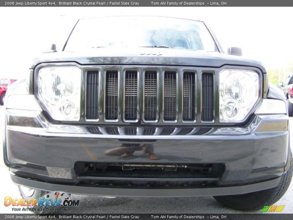 2008 Jeep Liberty Sport 4x4 Brilliant Black Crystal Pearl / Pastel Slate Gray Photo #3