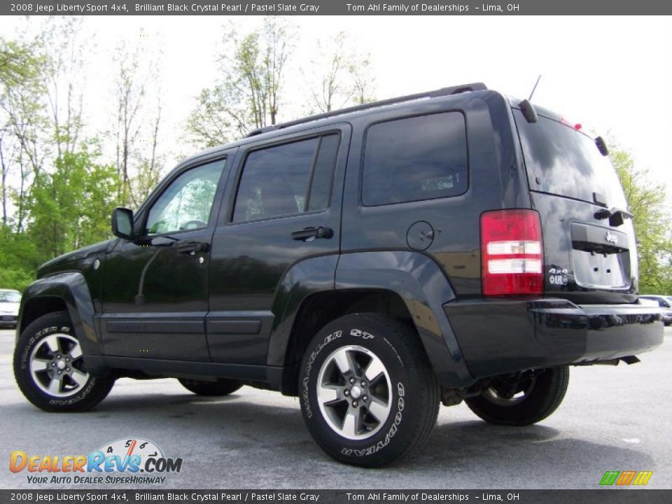 2008 Jeep Liberty Sport 4x4 Brilliant Black Crystal Pearl / Pastel Slate Gray Photo #4