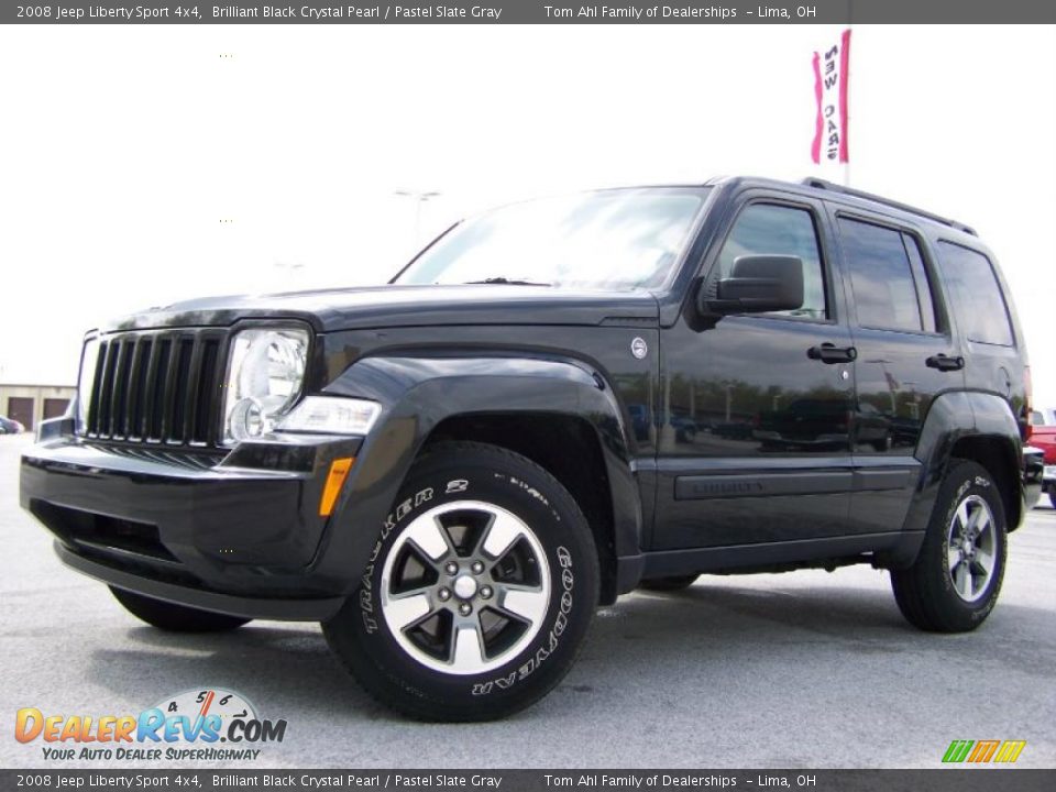 2008 Jeep Liberty Sport 4x4 Brilliant Black Crystal Pearl / Pastel Slate Gray Photo #5