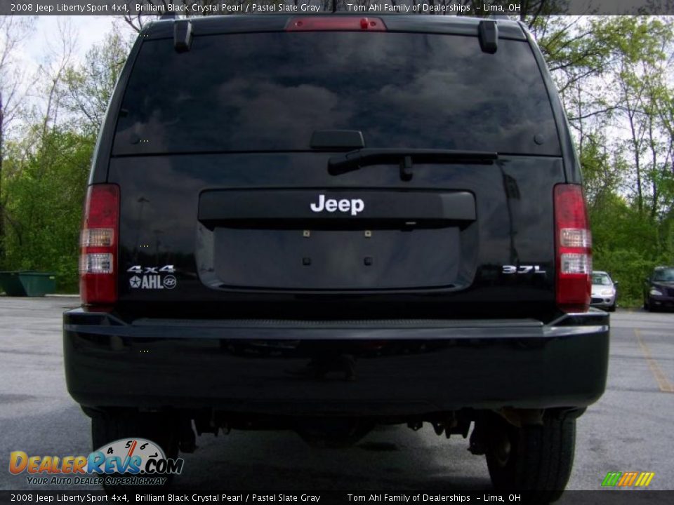 2008 Jeep Liberty Sport 4x4 Brilliant Black Crystal Pearl / Pastel Slate Gray Photo #6
