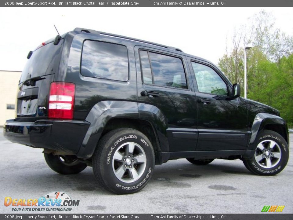 2008 Jeep Liberty Sport 4x4 Brilliant Black Crystal Pearl / Pastel Slate Gray Photo #7