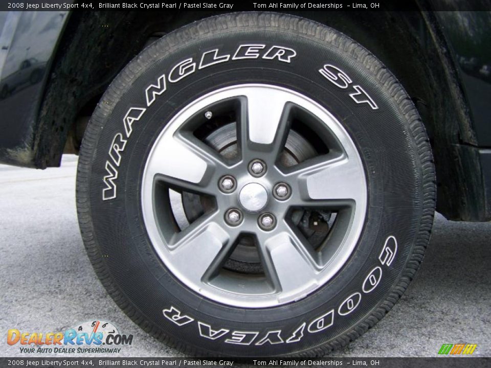 2008 Jeep Liberty Sport 4x4 Brilliant Black Crystal Pearl / Pastel Slate Gray Photo #8