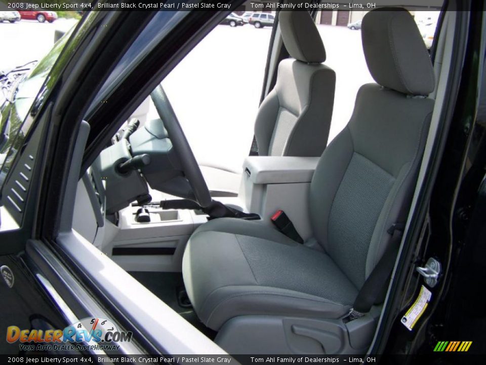 2008 Jeep Liberty Sport 4x4 Brilliant Black Crystal Pearl / Pastel Slate Gray Photo #9