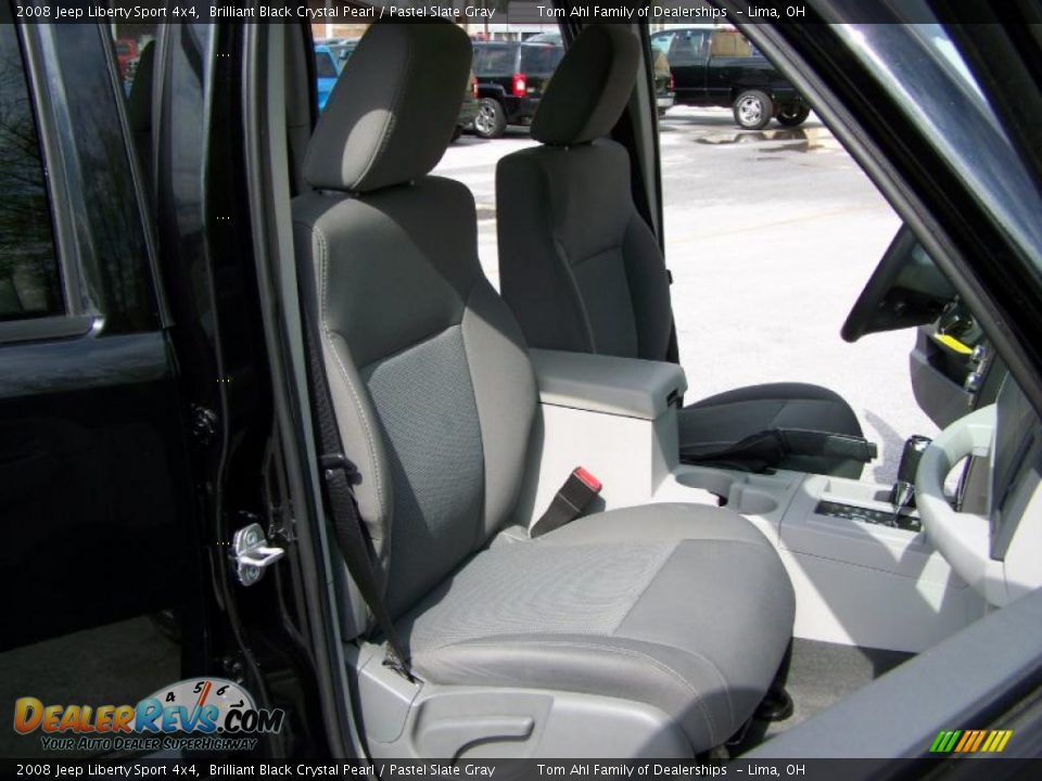 2008 Jeep Liberty Sport 4x4 Brilliant Black Crystal Pearl / Pastel Slate Gray Photo #14