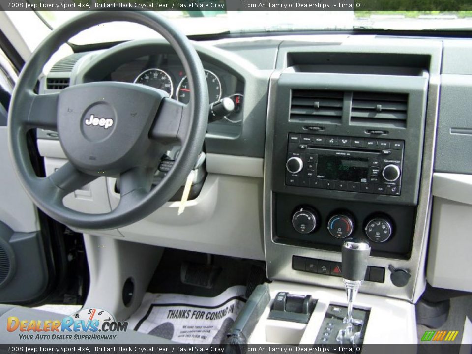 2008 Jeep Liberty Sport 4x4 Brilliant Black Crystal Pearl / Pastel Slate Gray Photo #15