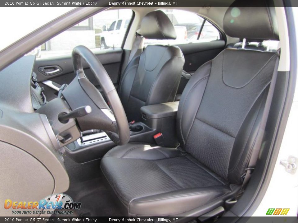 2010 Pontiac G6 GT Sedan Summit White / Ebony Photo #4