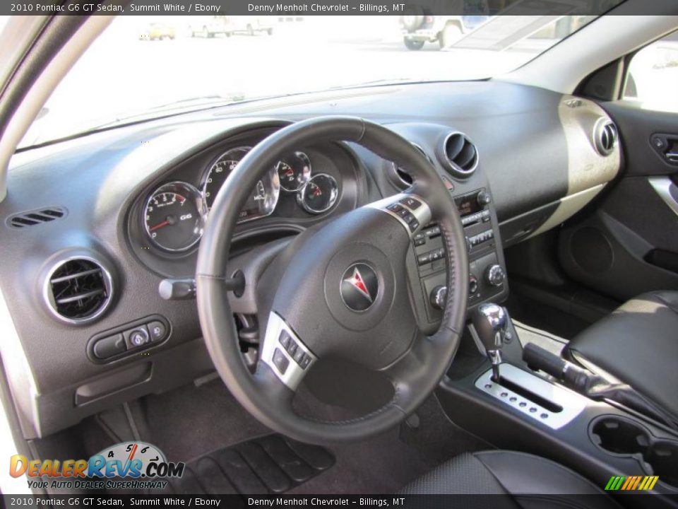 2010 Pontiac G6 GT Sedan Summit White / Ebony Photo #6