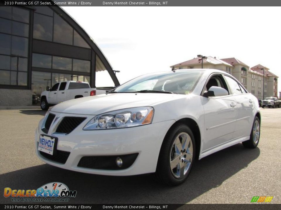 2010 Pontiac G6 GT Sedan Summit White / Ebony Photo #8