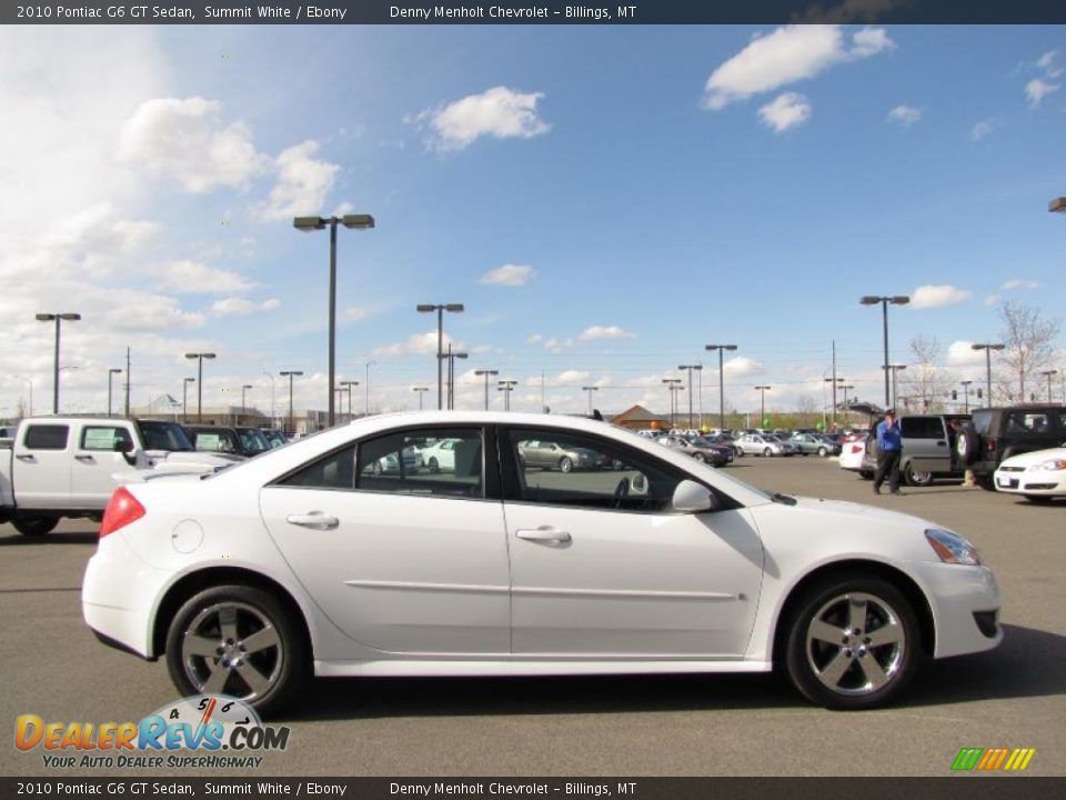 2010 Pontiac G6 GT Sedan Summit White / Ebony Photo #9