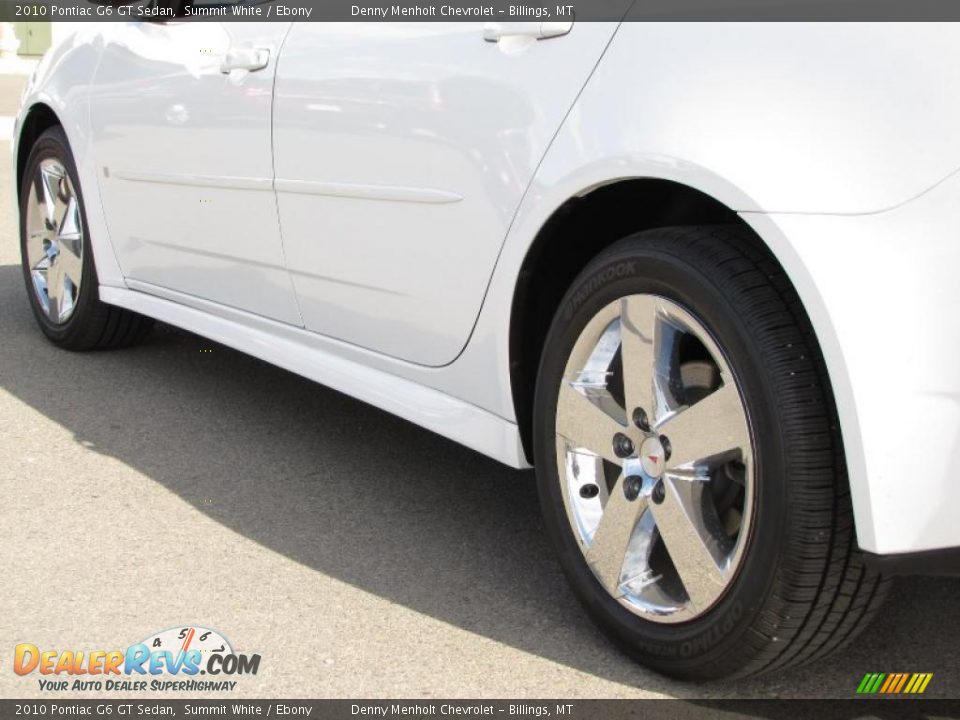 2010 Pontiac G6 GT Sedan Summit White / Ebony Photo #11