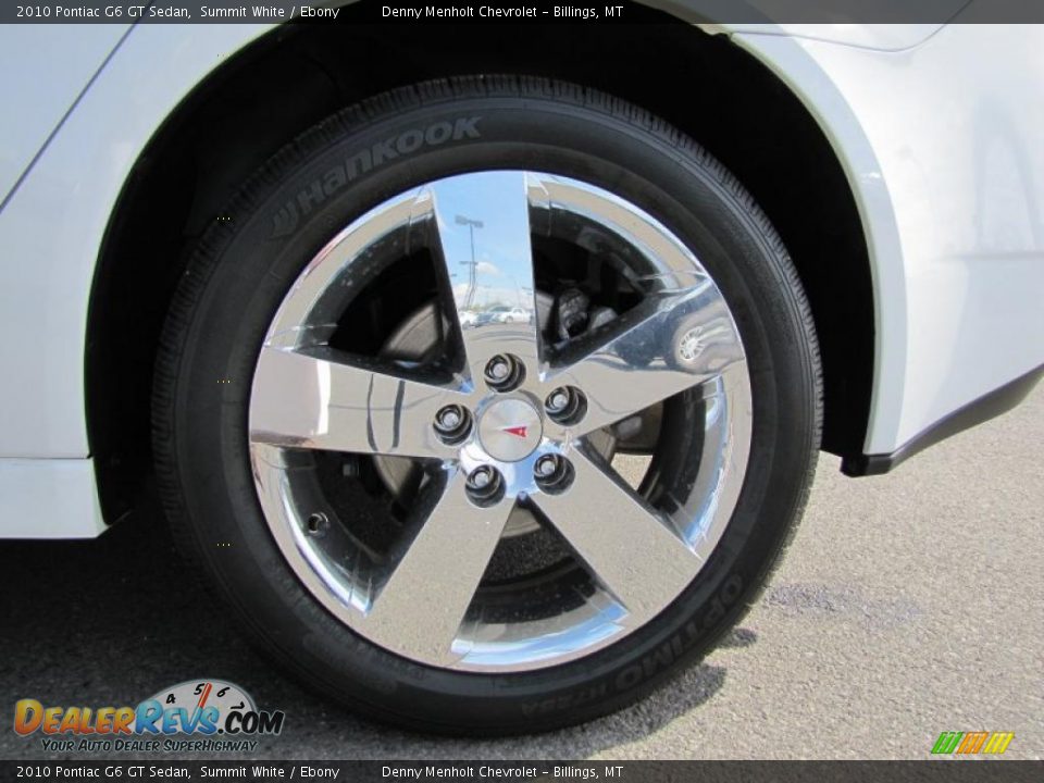 2010 Pontiac G6 GT Sedan Summit White / Ebony Photo #12