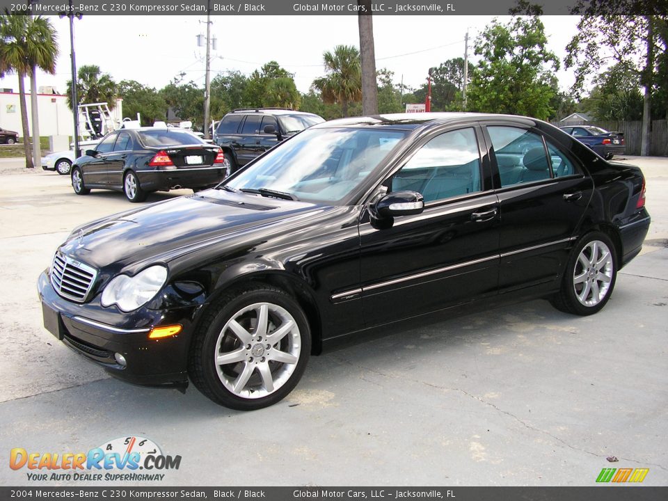 2004 Mercedes-Benz C 230 Kompressor Sedan Black / Black Photo #1