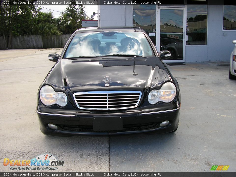 2004 Mercedes-Benz C 230 Kompressor Sedan Black / Black Photo #2
