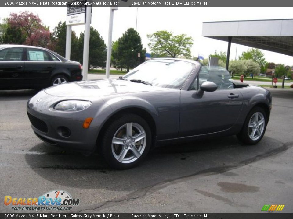 2006 Mazda MX-5 Miata Roadster Galaxy Gray Metallic / Black Photo #1