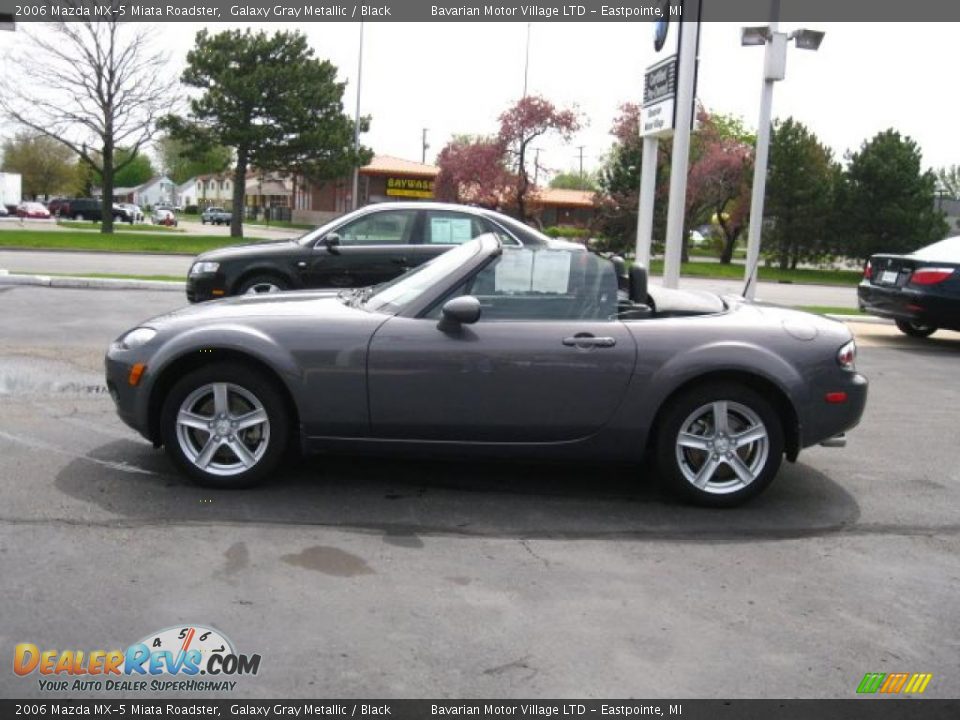 2006 Mazda MX-5 Miata Roadster Galaxy Gray Metallic / Black Photo #2