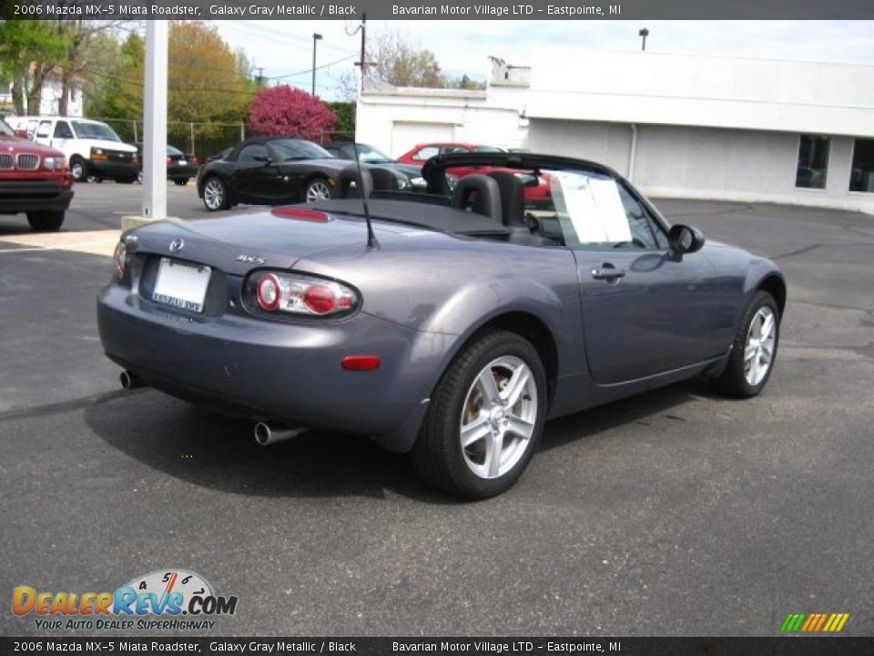 2006 Mazda MX-5 Miata Roadster Galaxy Gray Metallic / Black Photo #5