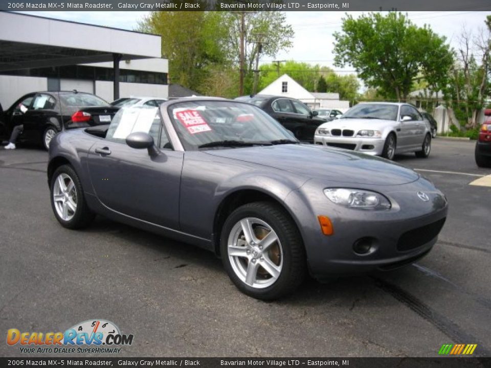 2006 Mazda MX-5 Miata Roadster Galaxy Gray Metallic / Black Photo #7