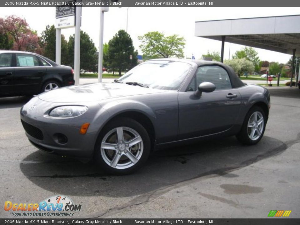 2006 Mazda MX-5 Miata Roadster Galaxy Gray Metallic / Black Photo #9
