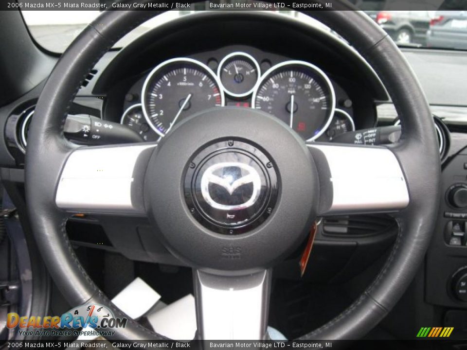 2006 Mazda MX-5 Miata Roadster Galaxy Gray Metallic / Black Photo #17