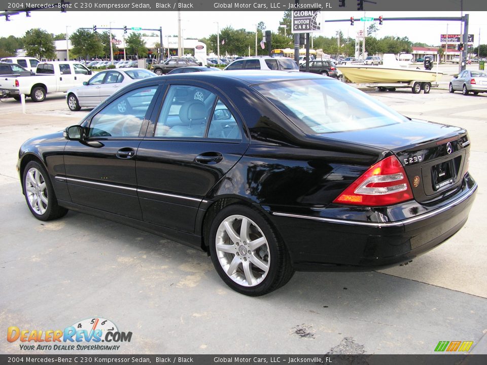 2004 Mercedes-Benz C 230 Kompressor Sedan Black / Black Photo #4