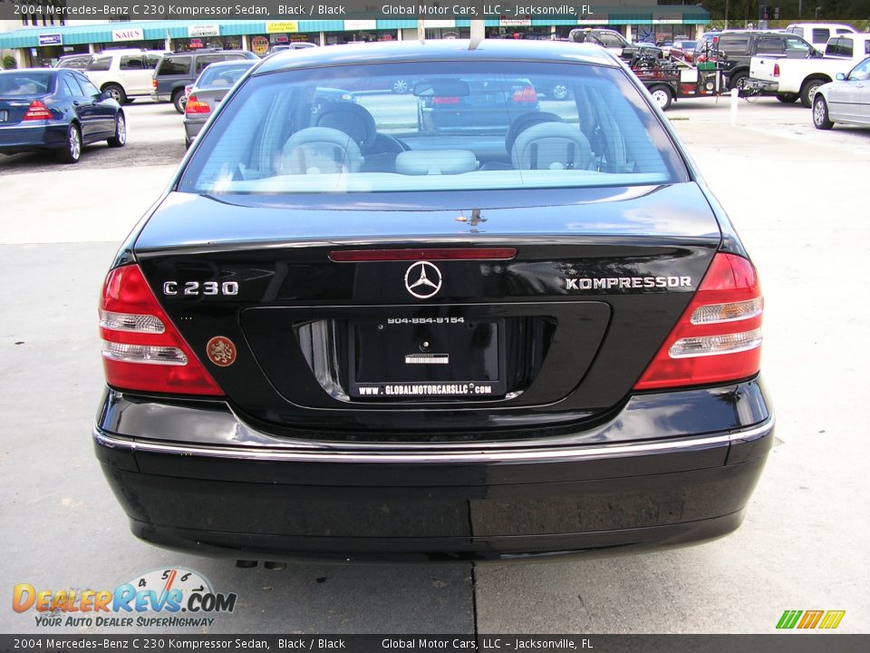 2004 Mercedes-Benz C 230 Kompressor Sedan Black / Black Photo #5