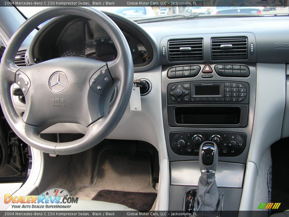 2004 Mercedes-Benz C 230 Kompressor Sedan Black / Black Photo #12