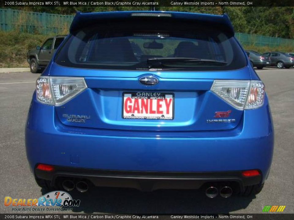 2008 Subaru Impreza WRX STi WR Blue Mica / Carbon Black/Graphite Gray Alcantara Photo #4