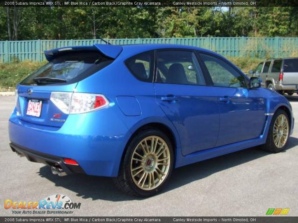 2008 Subaru Impreza WRX STi WR Blue Mica / Carbon Black/Graphite Gray Alcantara Photo #5