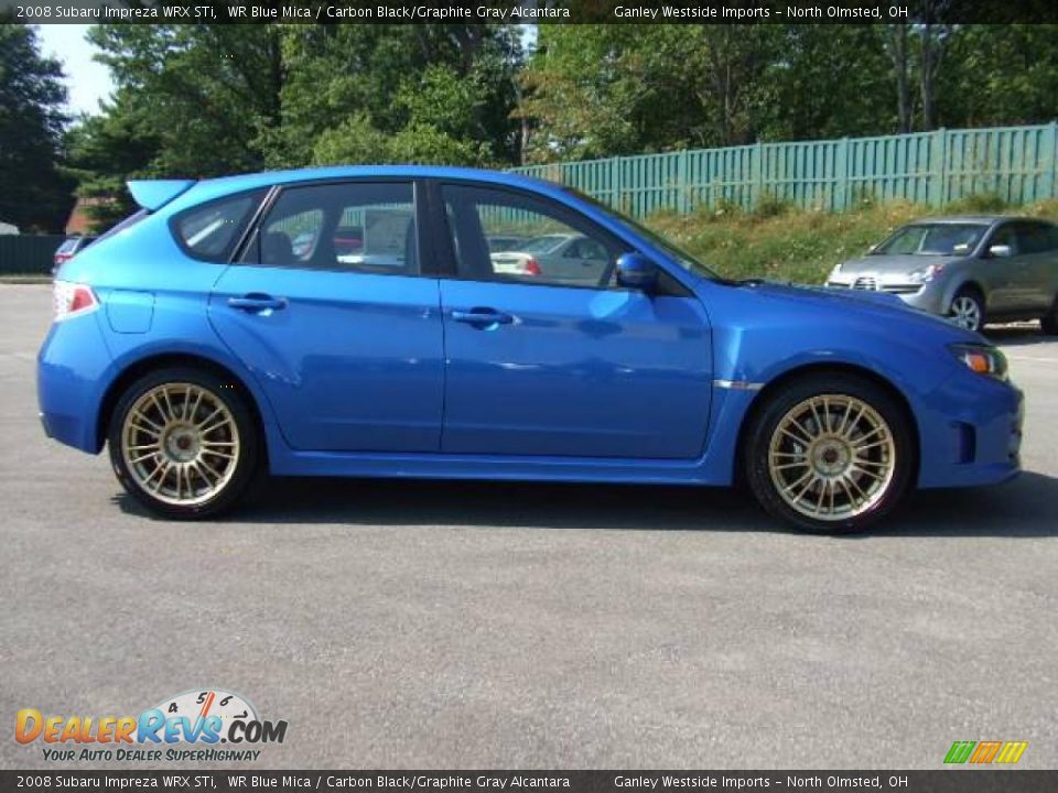 2008 Subaru Impreza WRX STi WR Blue Mica / Carbon Black/Graphite Gray Alcantara Photo #6