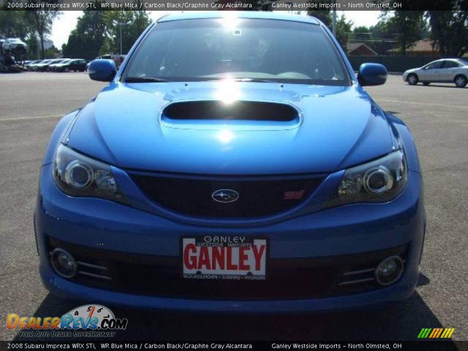 2008 Subaru Impreza WRX STi WR Blue Mica / Carbon Black/Graphite Gray Alcantara Photo #8