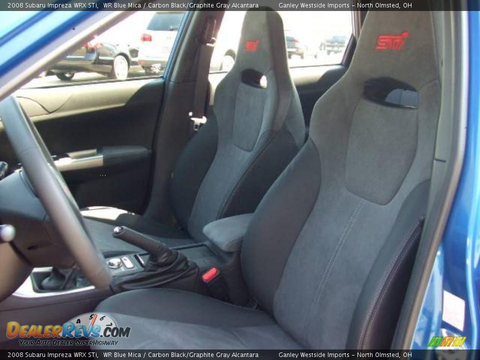2008 Subaru Impreza WRX STi WR Blue Mica / Carbon Black/Graphite Gray Alcantara Photo #9