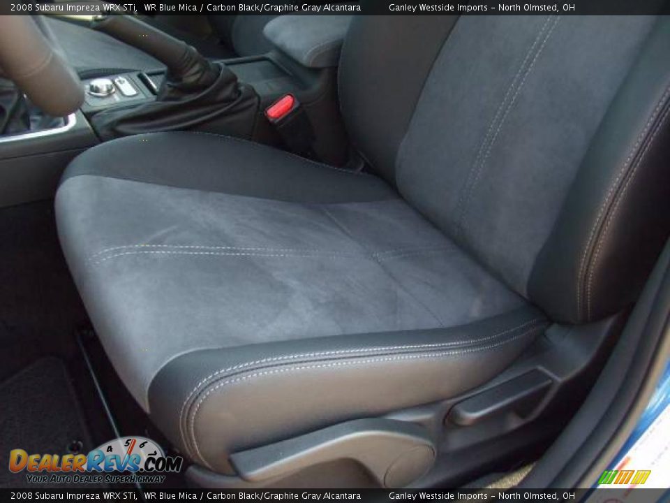 2008 Subaru Impreza WRX STi WR Blue Mica / Carbon Black/Graphite Gray Alcantara Photo #10