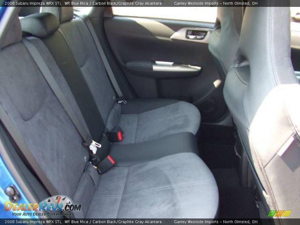 2008 Subaru Impreza WRX STi WR Blue Mica / Carbon Black/Graphite Gray Alcantara Photo #12