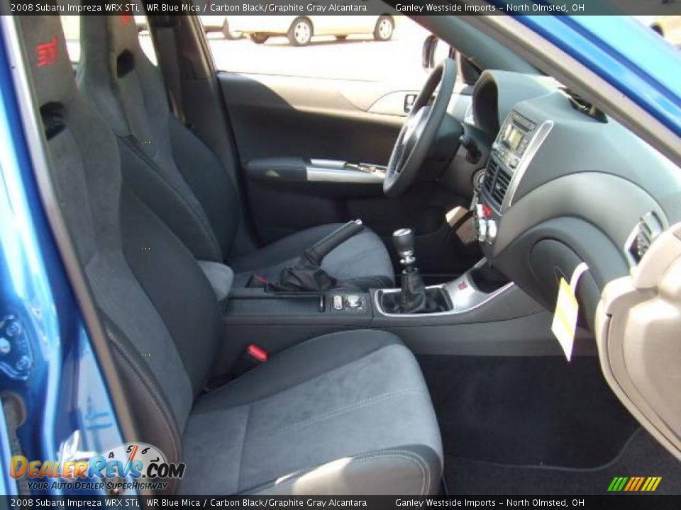 2008 Subaru Impreza WRX STi WR Blue Mica / Carbon Black/Graphite Gray Alcantara Photo #13
