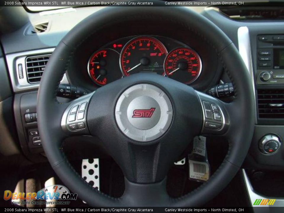 2008 Subaru Impreza WRX STi WR Blue Mica / Carbon Black/Graphite Gray Alcantara Photo #15