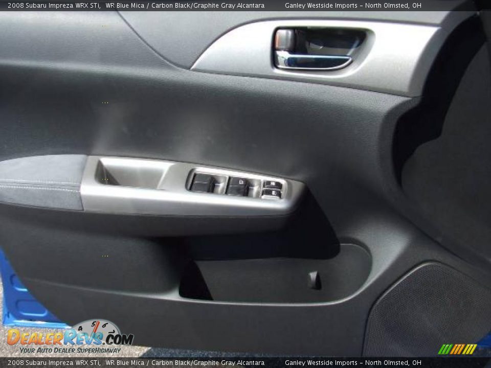 2008 Subaru Impreza WRX STi WR Blue Mica / Carbon Black/Graphite Gray Alcantara Photo #22