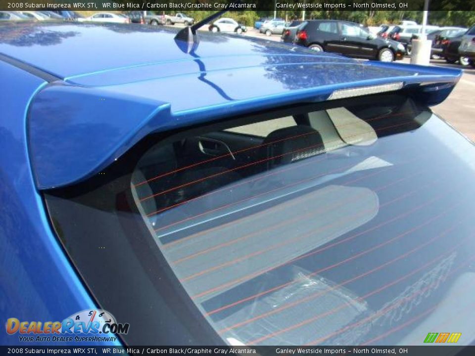 2008 Subaru Impreza WRX STi WR Blue Mica / Carbon Black/Graphite Gray Alcantara Photo #25