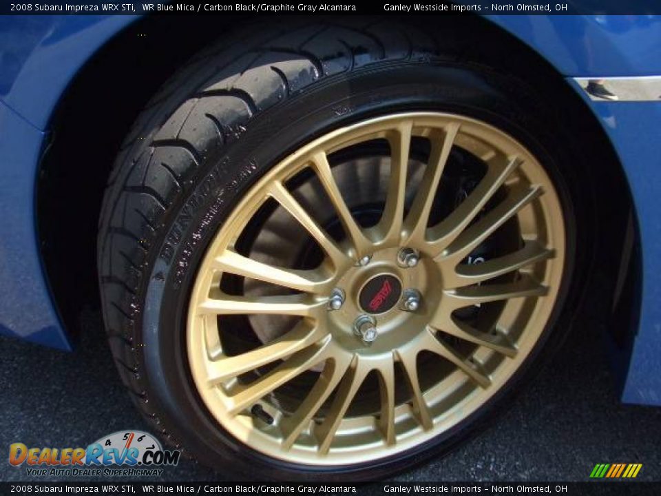 2008 Subaru Impreza WRX STi WR Blue Mica / Carbon Black/Graphite Gray Alcantara Photo #26