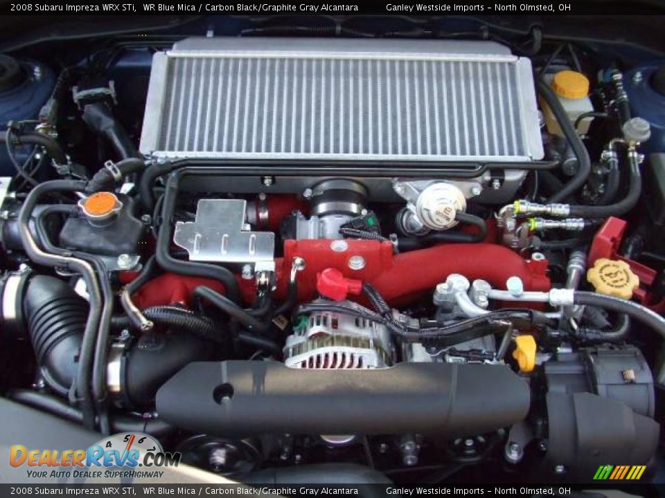 2008 Subaru Impreza WRX STi WR Blue Mica / Carbon Black/Graphite Gray Alcantara Photo #27