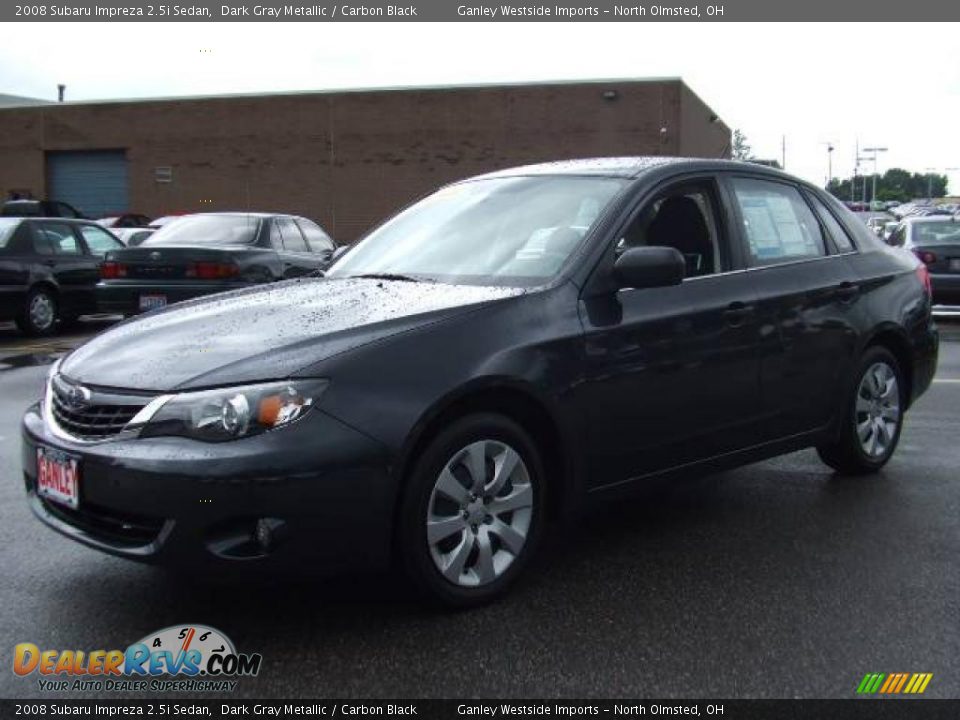 2008 Subaru Impreza 2.5i Sedan Dark Gray Metallic / Carbon Black Photo #1