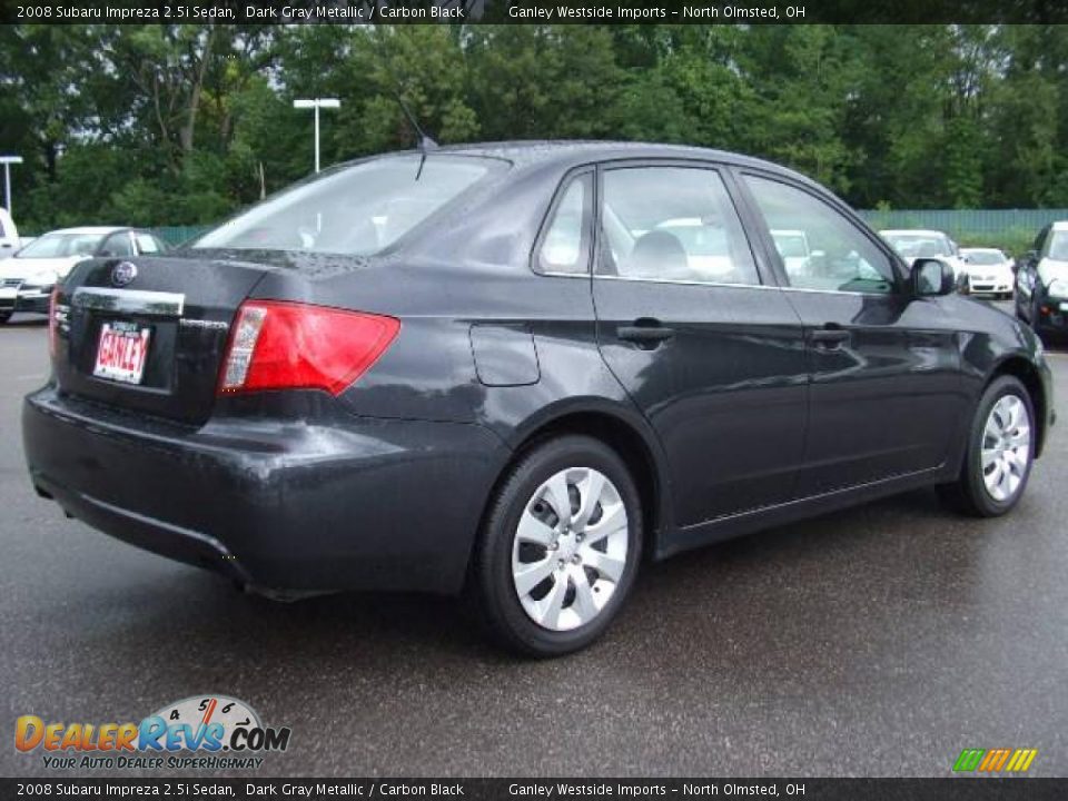 2008 Subaru Impreza 2.5i Sedan Dark Gray Metallic / Carbon Black Photo #5