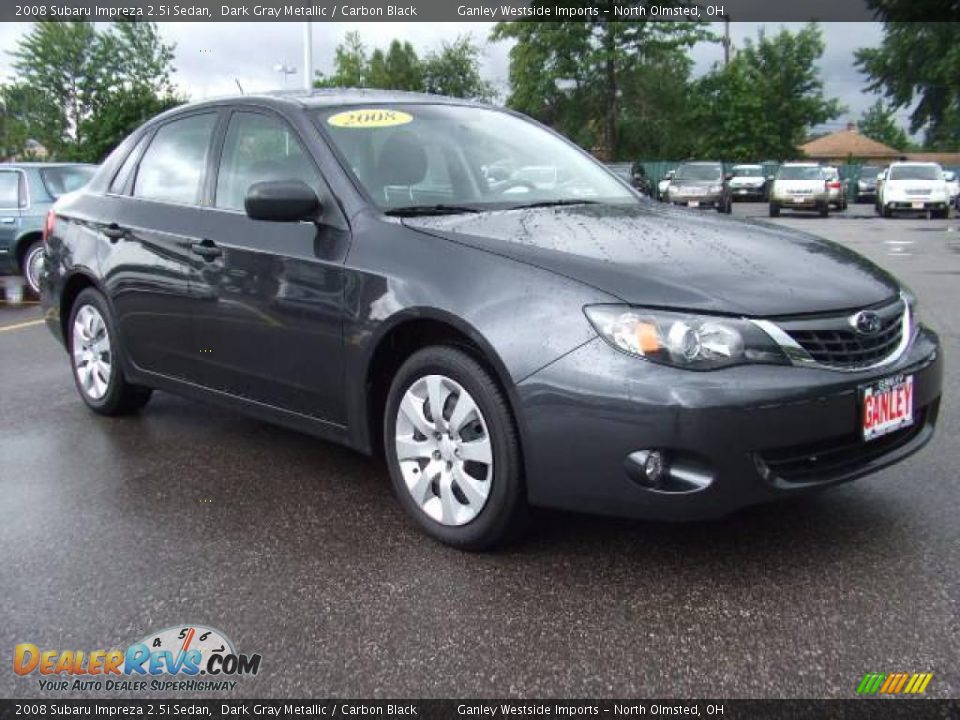 2008 Subaru Impreza 2.5i Sedan Dark Gray Metallic / Carbon Black Photo #7