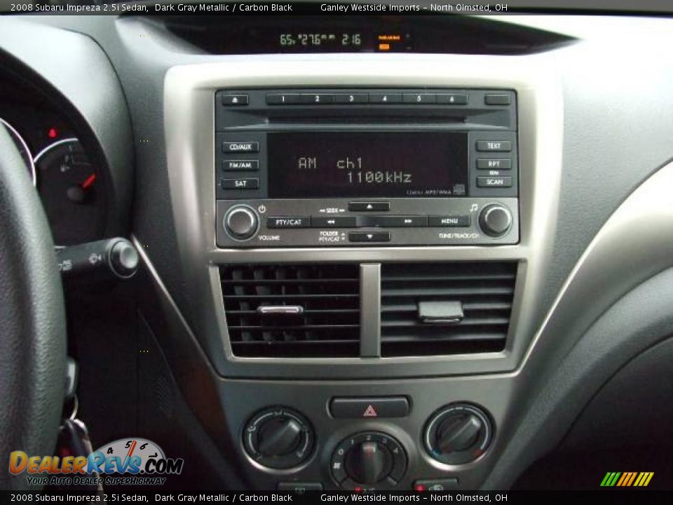 2008 Subaru Impreza 2.5i Sedan Dark Gray Metallic / Carbon Black Photo #18