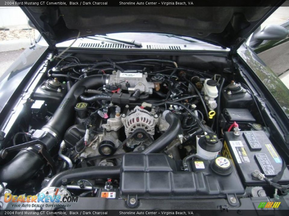 2004 Ford Mustang GT Convertible Black / Dark Charcoal Photo #22