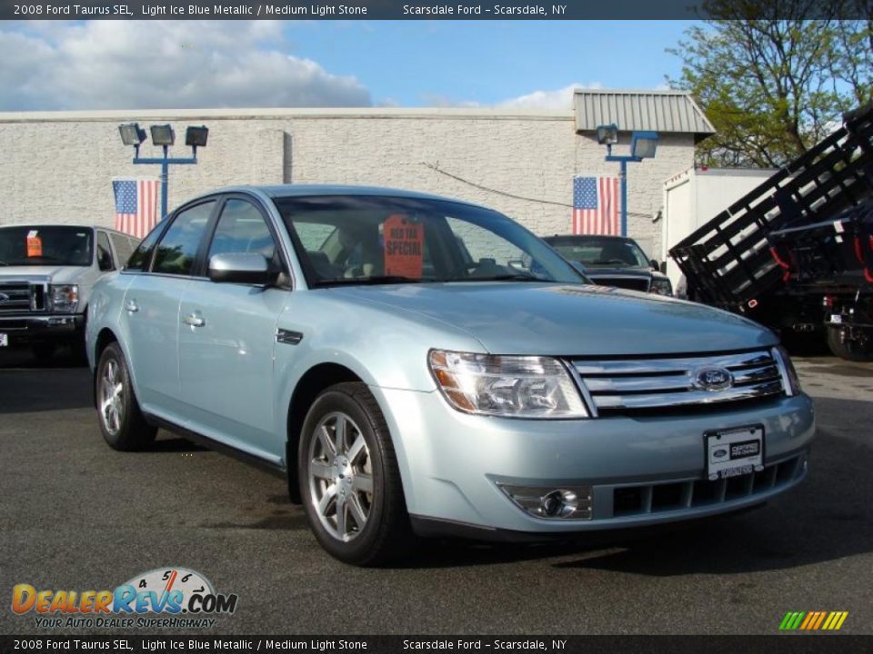2008 Ford Taurus SEL Light Ice Blue Metallic / Medium Light Stone Photo #3