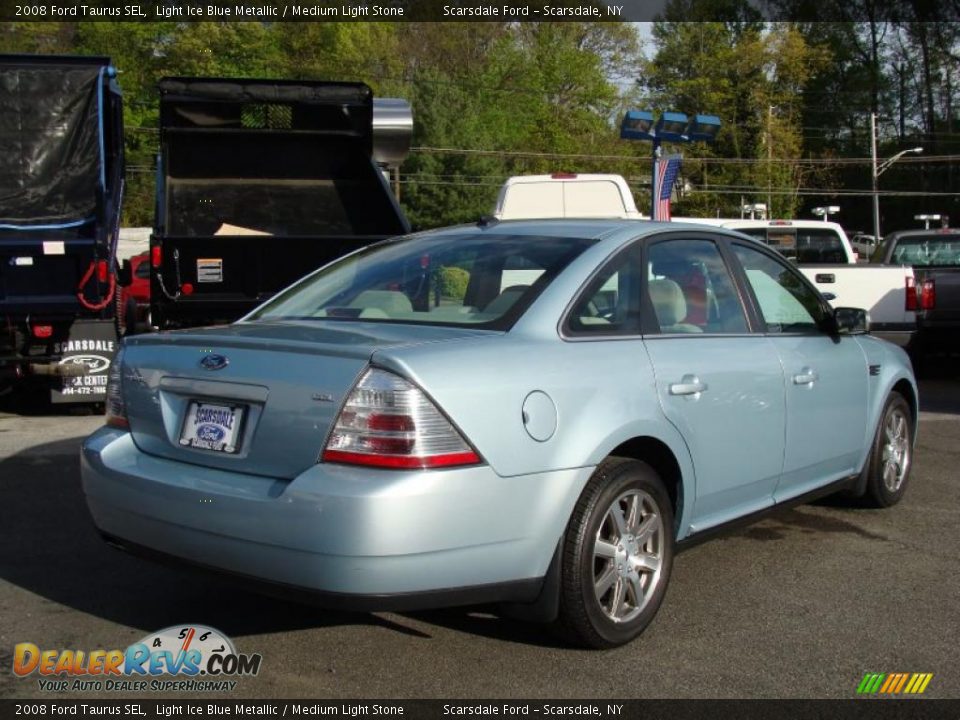 2008 Ford Taurus SEL Light Ice Blue Metallic / Medium Light Stone Photo #5